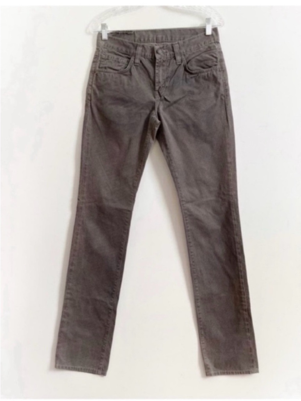 J Brand skinny jeans rustic gray checked denim zipper mid rise